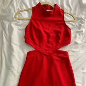Red cutout dress